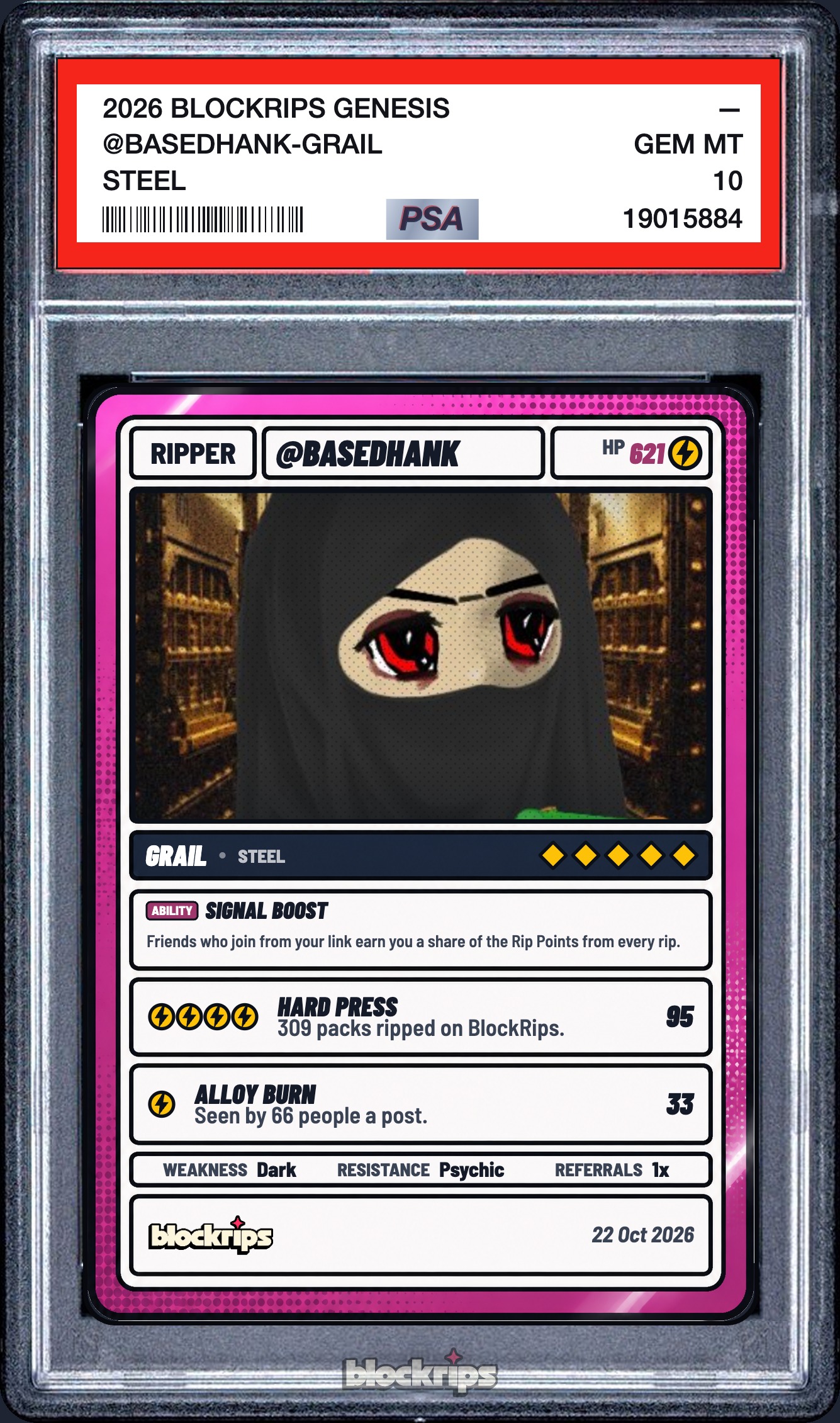 @basedhank — Grail, 5/5 on BlockRips